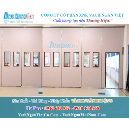 Vách Ngăn Di Động Có Ô Kính VNV02